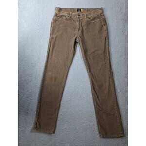 J Crew 484 Slim Corduroy Pants Mens 34x34  (Meas 34x32) Cotton Brown